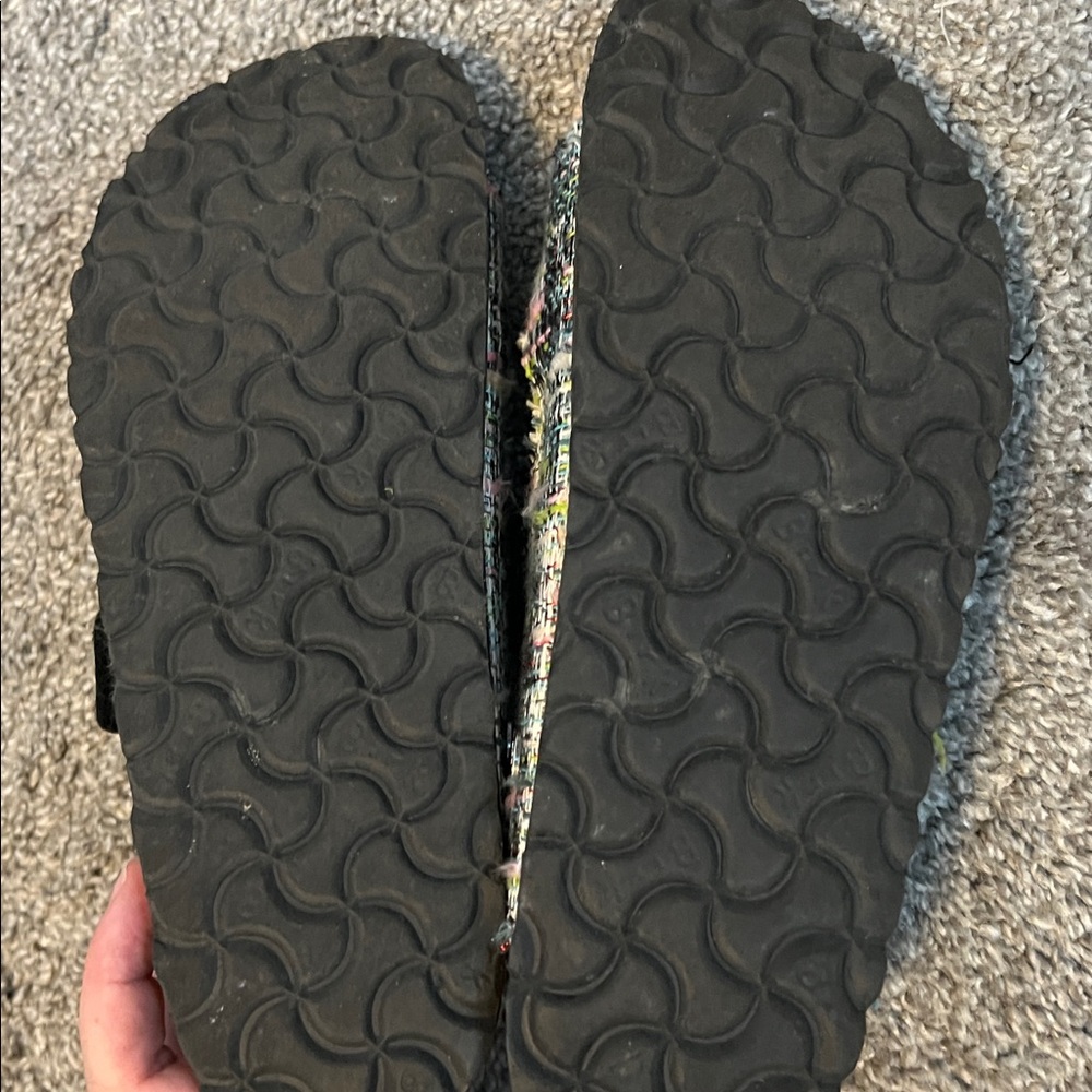 Birkenstock Black and Multicolor Tweed Sandals - Picture 3 of 4